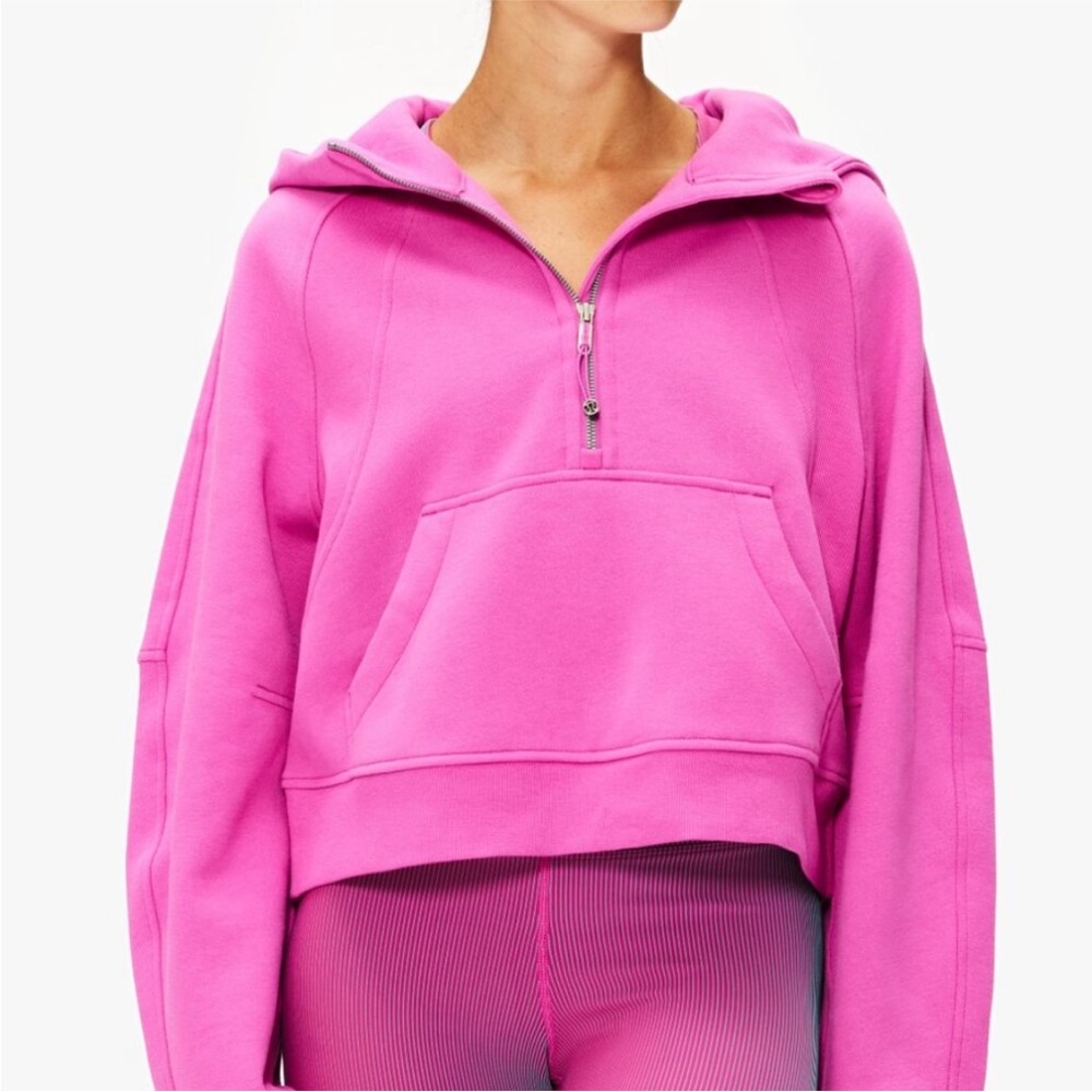 Lululemon Athletica Bright Pink Half-Zip Hoodie